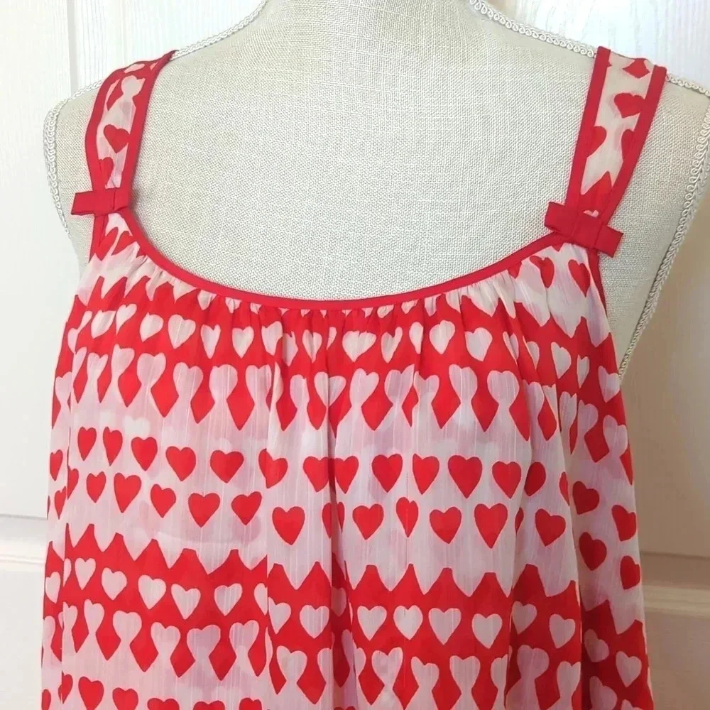 Kate Spade Chemise Red Hearts Bows